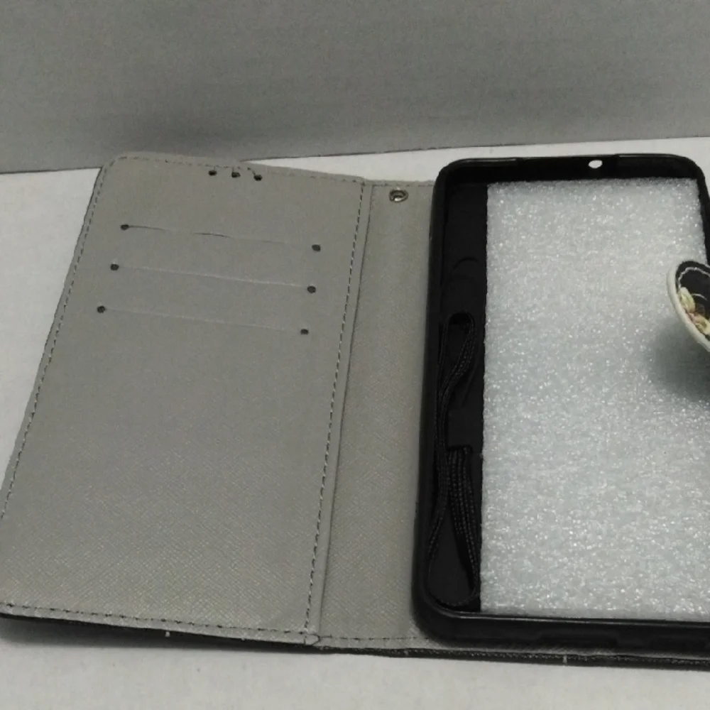 Samsung Galaxy S22 Black and Gold Floral Butterfly Case‎ W/Strap And Card Slots.